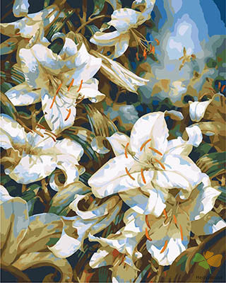 Flower Paint By Numbers Kits UK GX28435