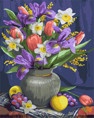 Flower Paint By Numbers Kits UK GX28539