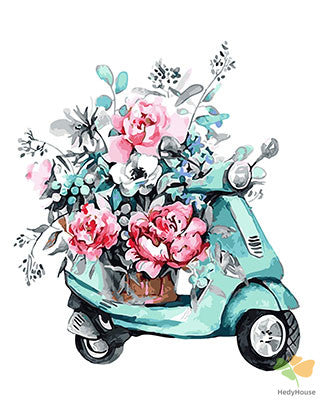 Flower Paint By Numbers Kits UK GX28557