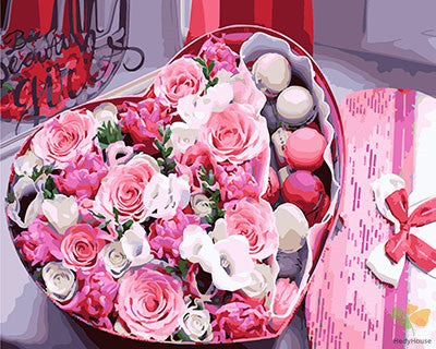 Flower Paint By Numbers Kits UK GX28569