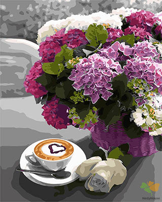 Flower Paint By Numbers Kits UK GX28618