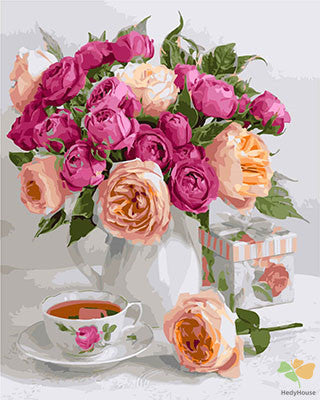 Flower Paint By Numbers Kits UK GX28645