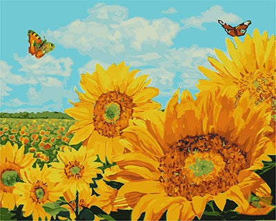 Flower Paint By Numbers Kits UK GX28670