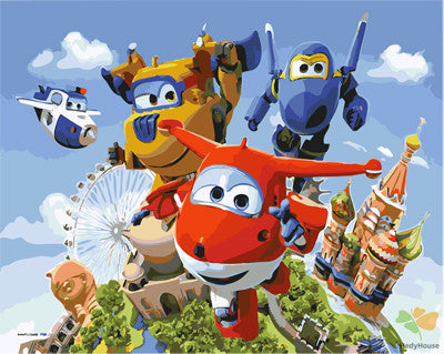 Cartoon Paint By Numbers Kits UK GX28750