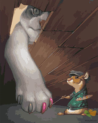 Cartoon Paint By Numbers Kits UK GX28752