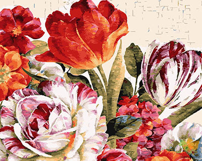 Flower Paint By Numbers Kits UK GX28775
