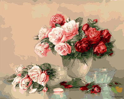 Flower Paint By Numbers Kits UK GX28873