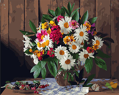 Flower Paint By Numbers Kits UK GX28877