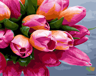 Flower Paint By Numbers Kits UK GX28964