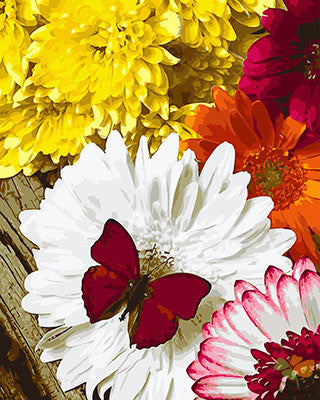 Flower Paint By Numbers Kits UK GX29046