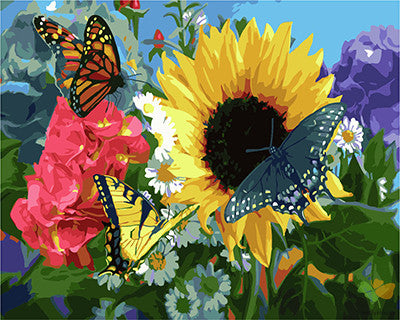 Flower Paint By Numbers Kits UK GX29121