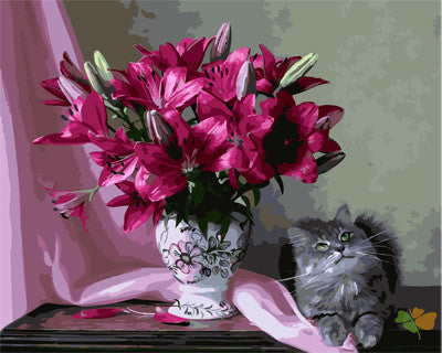 Flower Paint By Numbers Kits UK GX29173