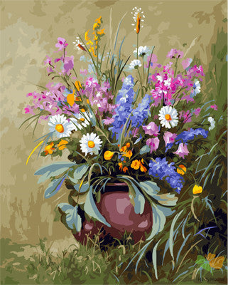 Flower Paint By Numbers Kits UK GX29187