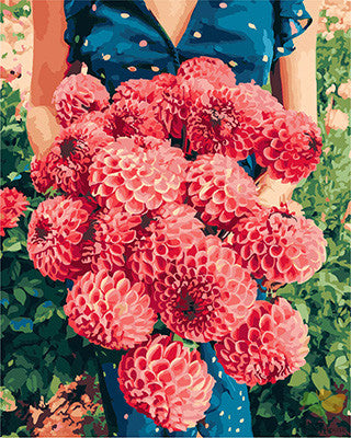 Flower Paint By Numbers Kits UK GX29261