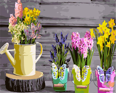 Flower Paint By Numbers Kits UK GX29345