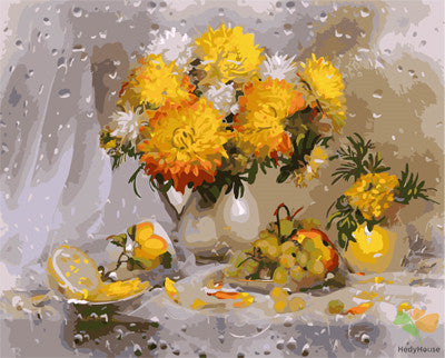 Flower Paint By Numbers Kits UK GX29350