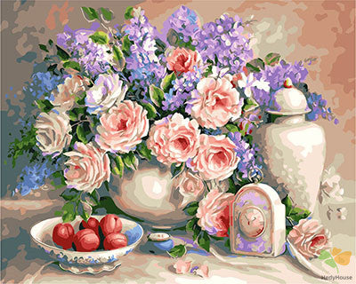 Flower Paint By Numbers Kits UK GX29436