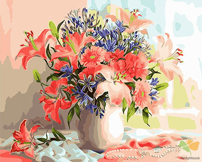 Flower Paint By Numbers Kits UK GX29444