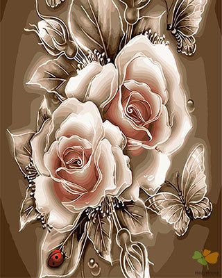 Flower Paint By Numbers Kits UK GX29447