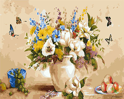 Flower Paint By Numbers Kits UK GX29456