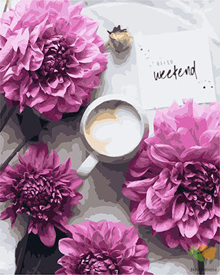 Flower Paint By Numbers Kits UK GX29505