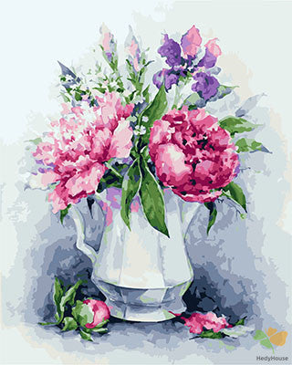 Flower Paint By Numbers Kits UK GX29545