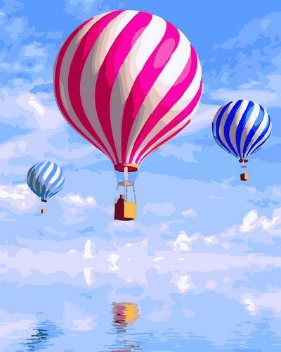 Pattern Hot Air Balloon Paint By Numbers Kits UK For Beginners GX988