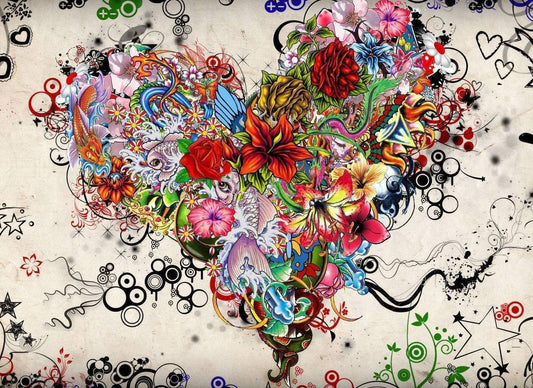 Pattern Heart Masterpiece Paint By Numbers HQD1342