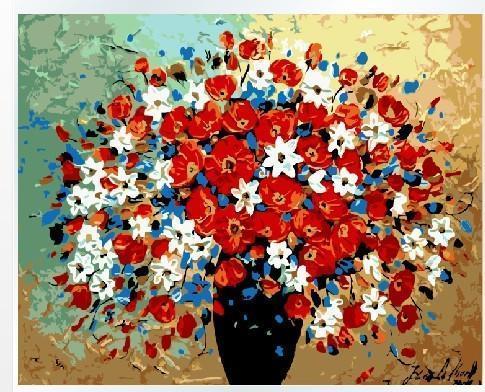 Flower Paint By Numbers Kits UK For Adult HW8211