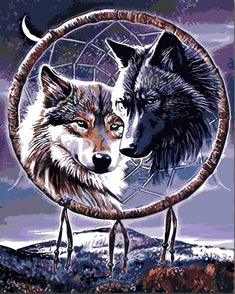 Animal Paint By Numbers Kits UK For Adult JW225