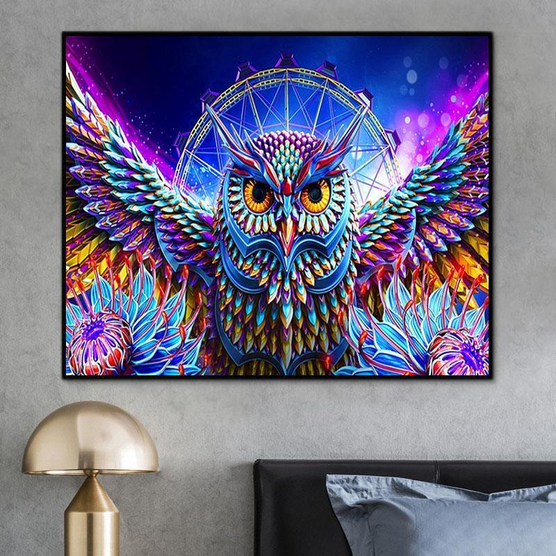 Owl Paint By Numbers Kits UK For Adult OTG6131