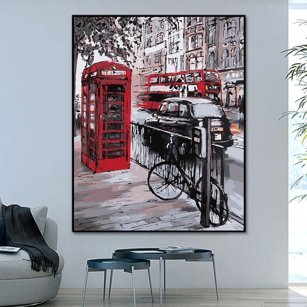 Landscape London Paint By Numbers Kits UK With Frame OTG6233