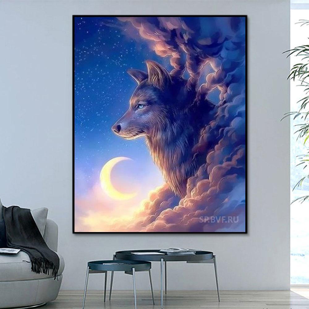 Animal Wolf Paint By Numbers Kits UK For Adult PH9233