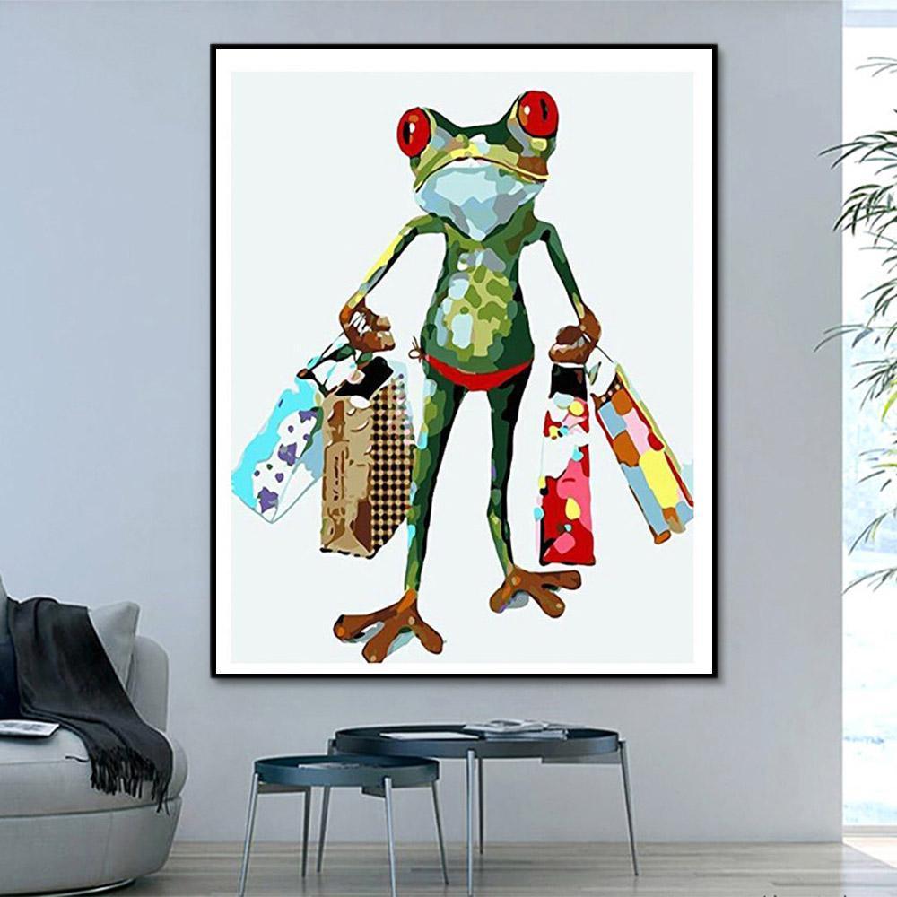 Animal Frog Paint By Numbers Kits UK For Beginners PH9319