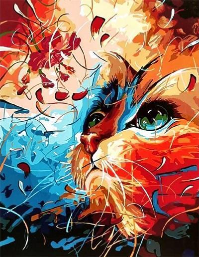 Cat & Dog Paint By Numbers Kits UK For Kids PH9464