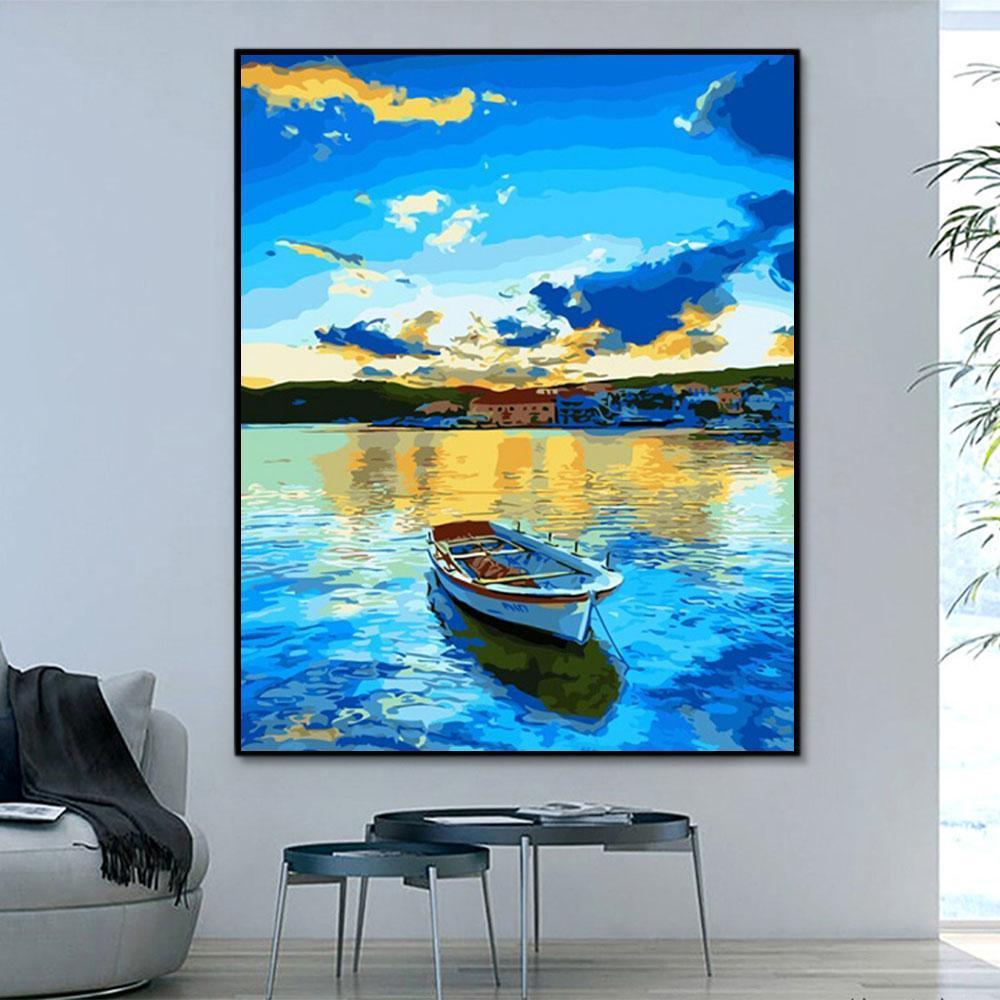 Landscape Boats Paint By Numbers Kits UK For Adult PH9465