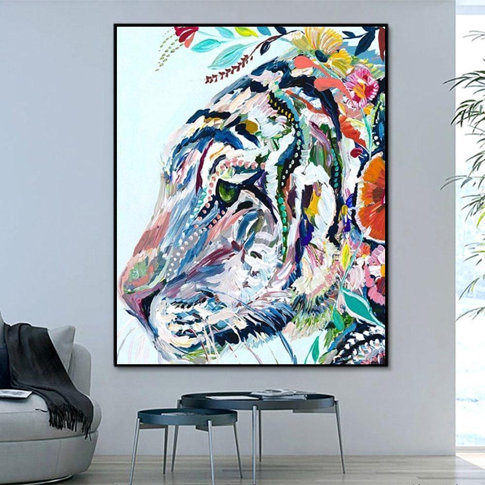 Animal Tiger Paint By Numbers Kits UK For Adult PH9481