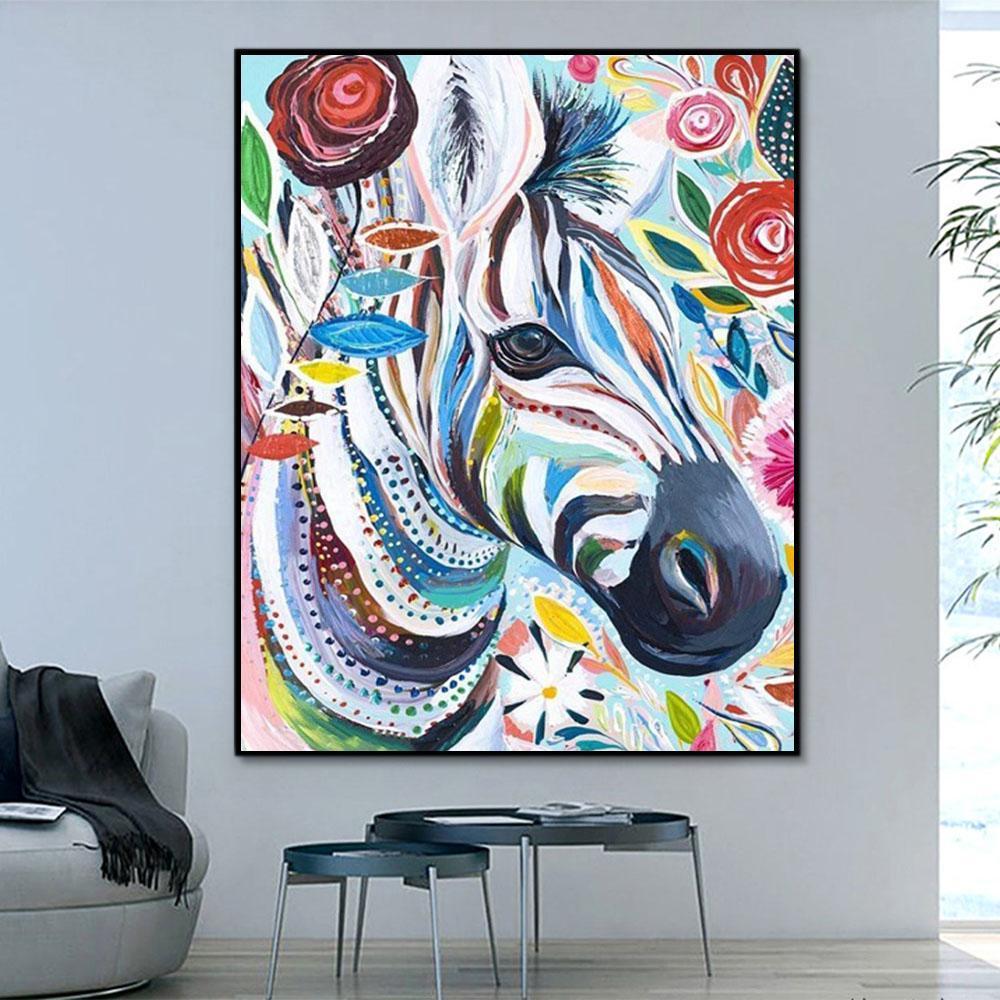Animal Zebra Paint By Numbers Kits UK For Adult PH9482