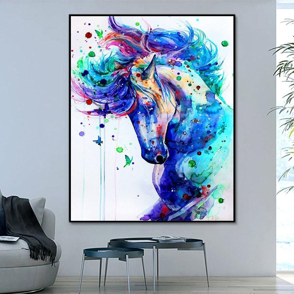 Animal Horse Paint By Numbers Kits UK For Adult PH9484