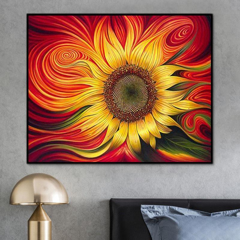 Flower Sunflower Paint By Numbers Kits UK For Adult PH9577