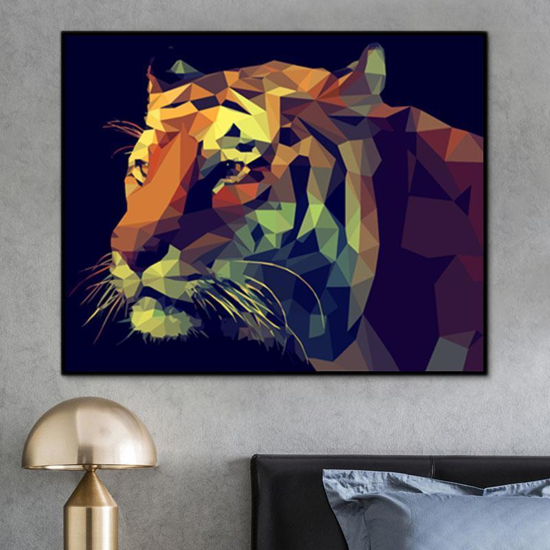 Animal Tiger Paint By Numbers Kits UK For Adult PH9590