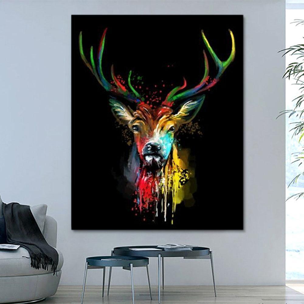 Animal Deer Paint By Numbers Kits UK For Adult PH9593