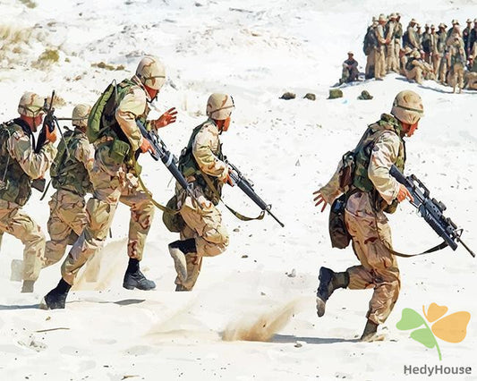 Military Paint By Numbers Kits UK PW5637