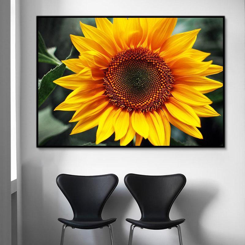 Flower Sunflower Paint By Numbers Kits UK For Adult RA3201