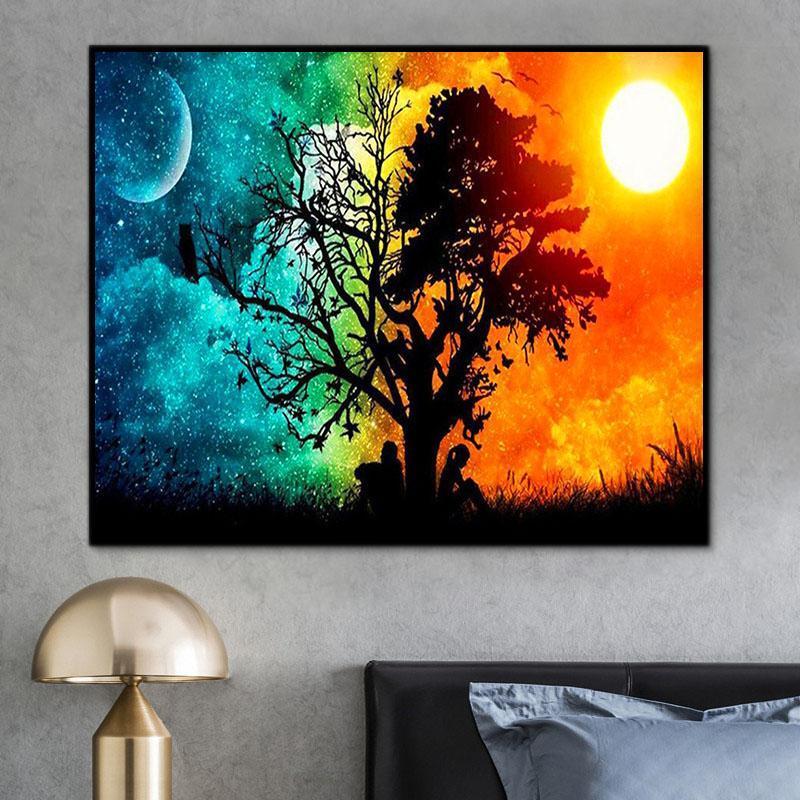 Tree Paint By Numbers Kits UK For Adult RA3252