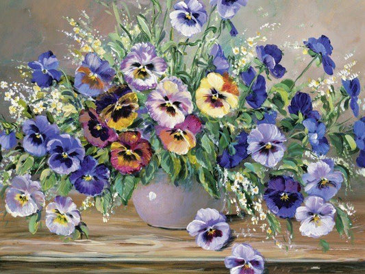 Flower Paint By Numbers Kits UK For Adult RA3374