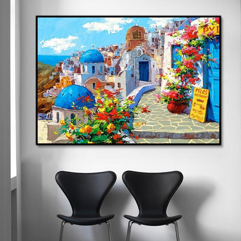 Landscape Greece Santorini Paint By Numbers Kits UK RA3424