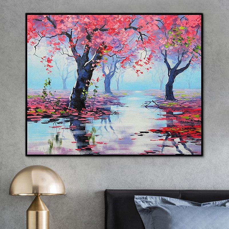 Tree Paint By Numbers Kits UK For Adult RA3487