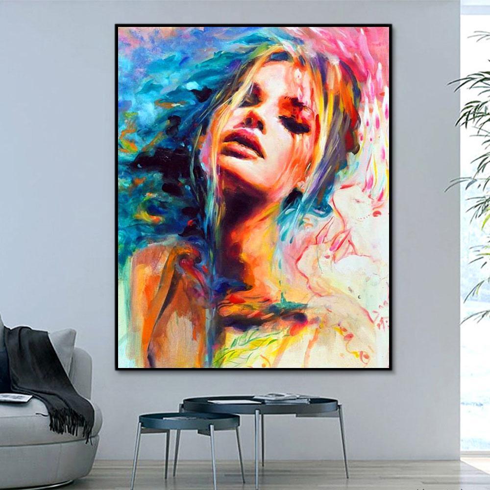 Portrait Woman Paint By Numbers Kits UK For Adult RSB8122