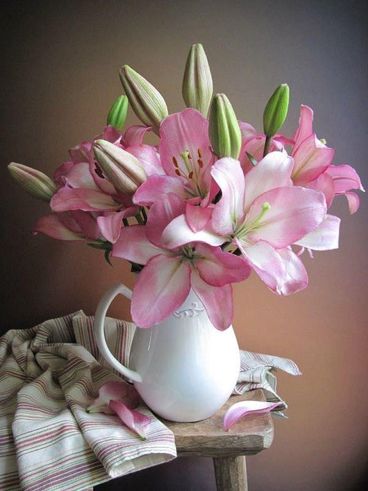 Flower Paint By Numbers Kits UK For Adult RSB8151